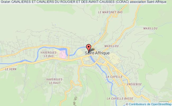 plan association CavaliÈres Et Cavaliers Du Rougier Et Des Avant-causses (ccrac) Saint-Affrique