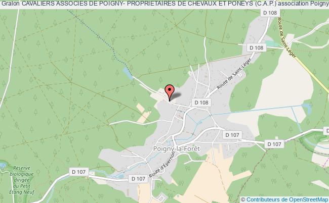 plan association Cavaliers Associes De Poigny- Proprietaires De Chevaux Et Poneys (c.a.p.) Poigny-la-Forêt