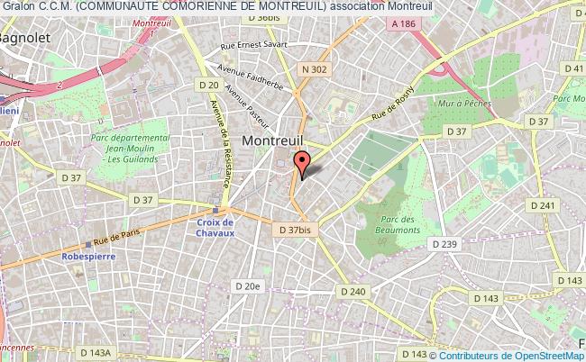 plan association C.c.m. (communaute Comorienne De Montreuil) Montreuil