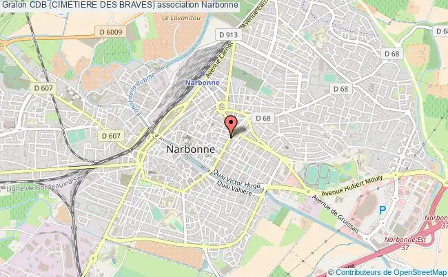 plan association Cdb (cimetiere Des Braves) Narbonne