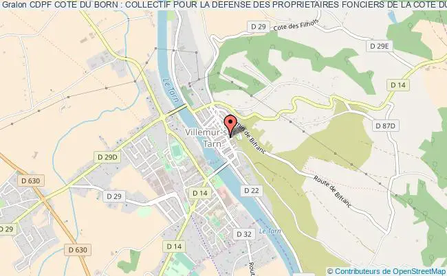 plan association Cdpf Cote Du Born : Collectif Pour La Defense Des Proprietaires Fonciers De La Cote Du Born Villemur-sur-Tarn