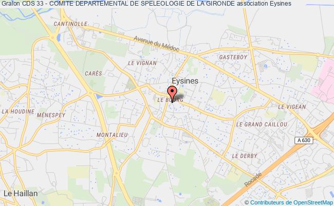 plan association Cds 33 - Comite Departemental De Speleologie De La Gironde Eysines