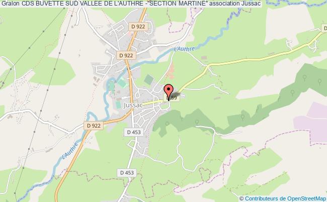 plan association Cds Buvette Sud Vallee De L'authre -"section Martine" Jussac