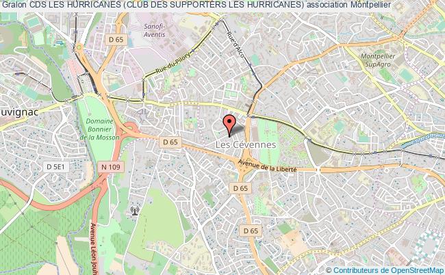 plan association Cds Les Hurricanes (club Des Supporters Les Hurricanes) Montpellier