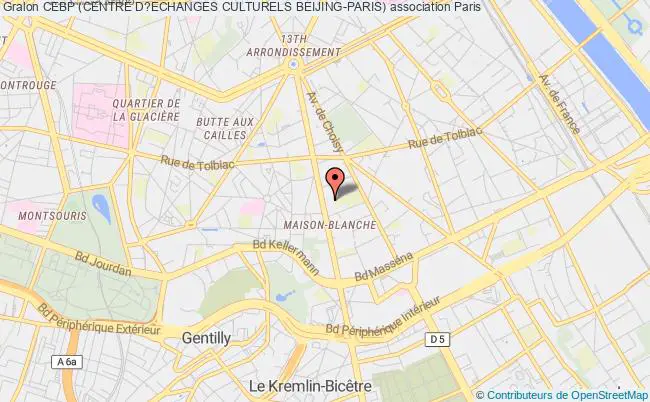 plan association Cebp (centre D?echanges Culturels Beijing-paris) Paris