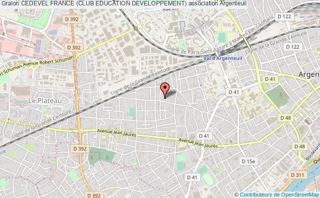 plan association Cedevel France (club Education Developpement) Argenteuil