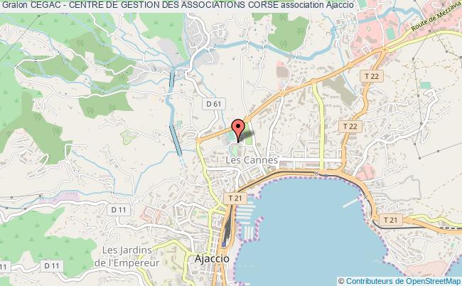 plan association Cegac - Centre De Gestion Des Associations Corse Ajaccio