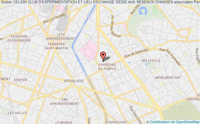 plan association Celeri Club D'experimentation Et Lieu D'echange Dedie Aux Reseaux D'images Paris