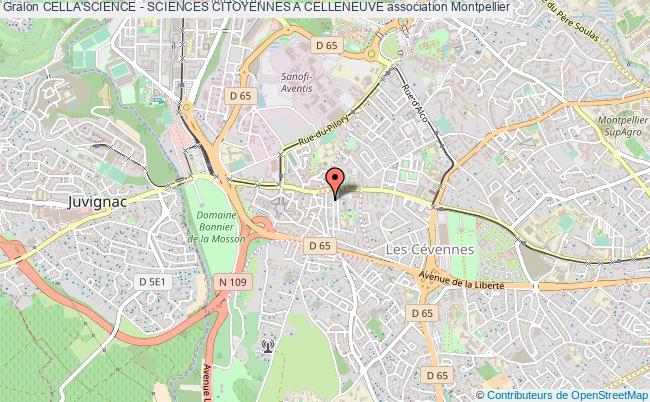 plan association Cella'science - Sciences Citoyennes A Celleneuve Montpellier