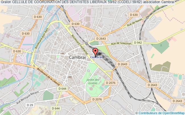 plan association Cellule De Coordination Des Dentistes Liberaux 59/62 (ccdeli 59/62) Cambrai