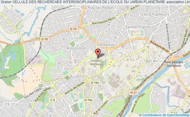 plan association Cellule Des Recherches Interdisciplinaires De L'École Du Jardin PlanÉtaire Limoges