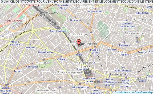 plan association Celos 17 Comite Pour L'environnement L'equipement Et Le Logement Social Dans Le 17eme Arrondissement Paris