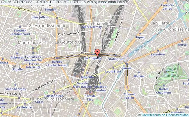 plan association Cenproma (centre De Promotion Des Arts) Paris
