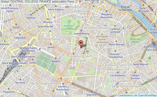 plan association Central College France Paris