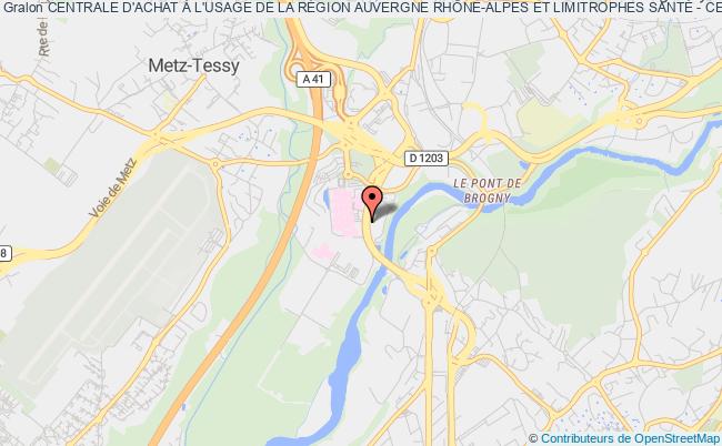 plan association Centrale D'achat À L'usage De La RÉgion Auvergne RhÔne-alpes Et Limitrophes SantÉ - Centaures Epagny Metz-Tessy