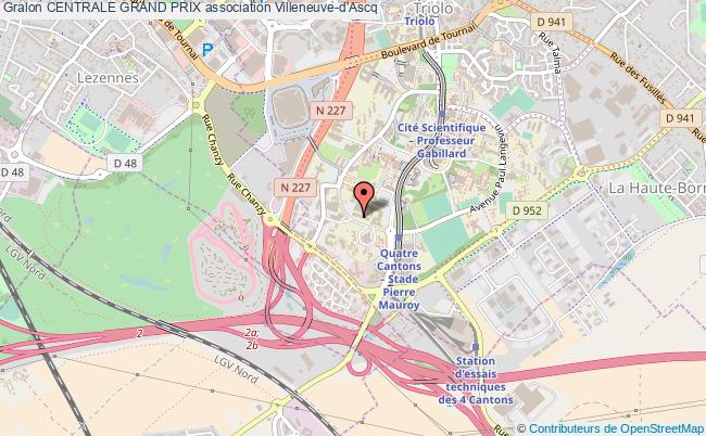 plan association Centrale Grand Prix Villeneuve-d'Ascq