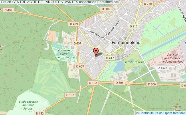 plan association Centre Actif De Langues Vivantes Fontainebleau
