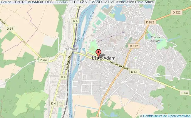 plan association Centre Adamois Des Loisirs Et De La Vie Associative L'   Isle-Adam