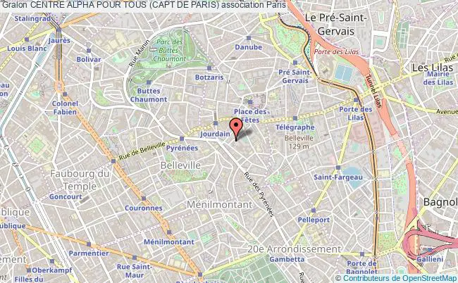 plan association Centre Alpha Pour Tous (capt De Paris) Paris