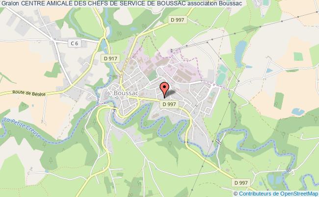plan association Centre Amicale Des Chefs De Service De Boussac Boussac