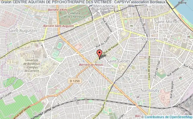 plan association Centre Aquitain De Psychotherapie Des Victimes : Capsyvi Bordeaux