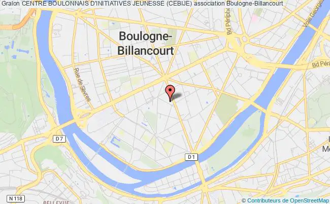 plan association Centre Boulonnais D'initiatives Jeunesse (cebije) Boulogne-Billancourt