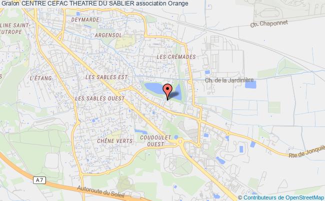 plan association Centre Cefac Theatre Du Sablier Orange