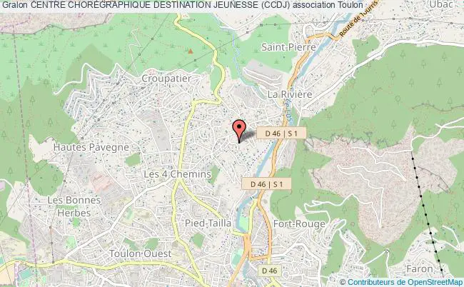 plan association Centre Choregraphique Destination Jeunesse (ccdj) Toulon