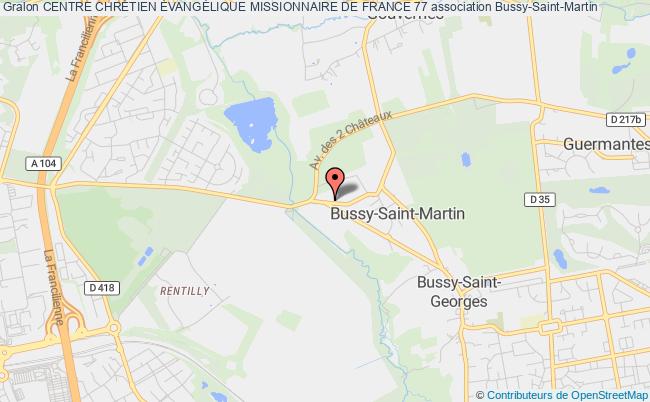 plan association Centre ChrÉtien ÉvangÉlique Missionnaire De France 77 Bussy-Saint-Martin