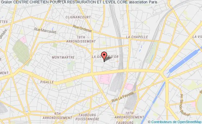 plan association Centre Chretien Pour La Restauration Et L'eveil Ccre Paris