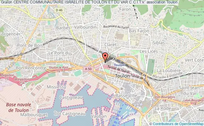 plan association Centre Communautaire Israelite De Toulon Et Du Var C.c.i.t.v. Toulon