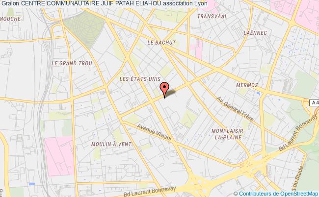 plan association Centre Communautaire Juif Patah Eliahou Lyon 8e Arrondissement