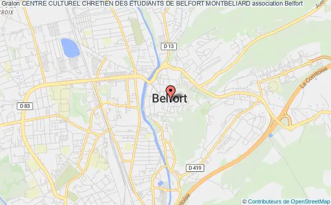plan association Centre Culturel Chretien Des Etudiants De Belfort Montbeliard Belfort
