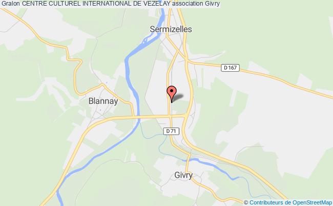 plan association Centre Culturel International De Vezelay Givry