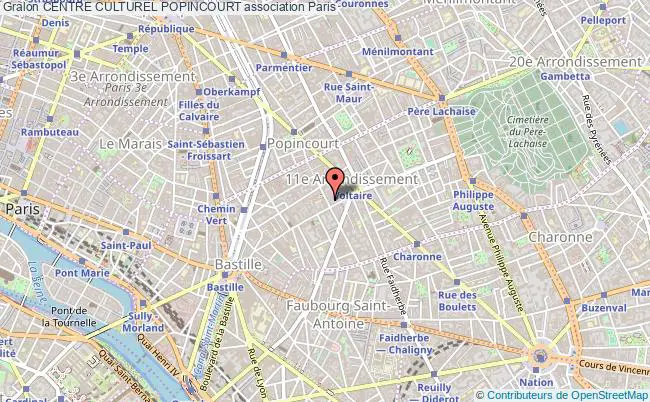 plan association Centre Culturel Popincourt Paris 11e
