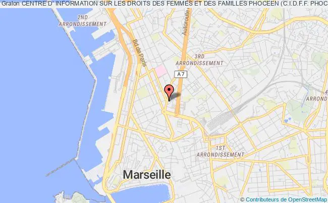 plan association Centre D' Information Sur Les Droits Des Femmes Et Des Familles Phoceen (c.i.d.f.f. Phoceen) Marseille