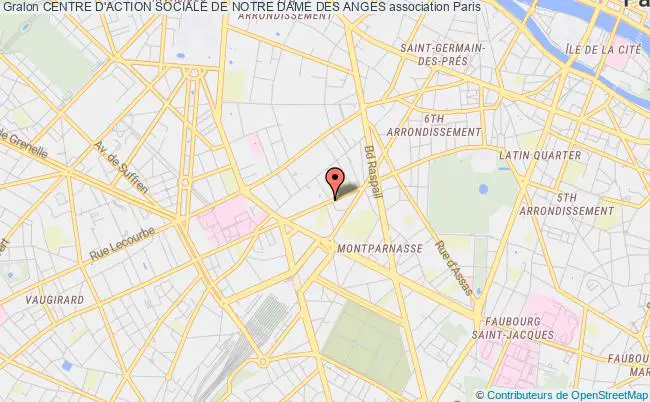 plan association Centre D'action Sociale De Notre Dame Des Anges Paris