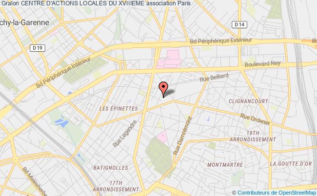plan association Centre D'actions Locales Du Xviiieme Paris