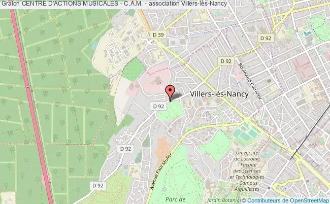 plan association Centre D'actions Musicales - C.a.m. - Villers-lès-Nancy