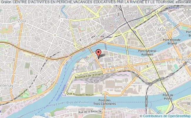 plan association Centre D'activites En Peniche,vacances Educatives Par La Riviere Et Le Tourisme Nantes