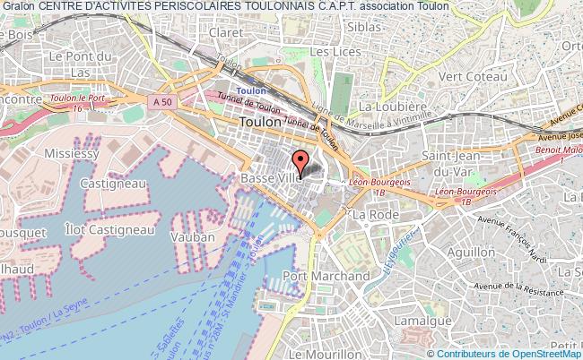 plan association Centre D'activites Periscolaires Toulonnais C.a.p.t. Toulon