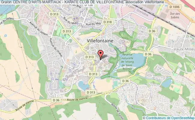 plan association Centre D'arts Martiaux - Karate Club De Villefontaine Villefontaine