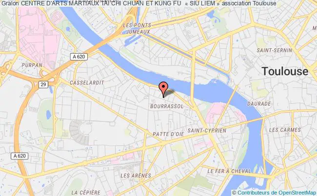 plan association Centre D'arts Martiaux Tai Chi Chuan Et Kung Fu  « siu Liem » Toulouse
