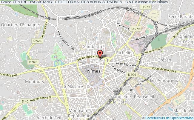 plan association Centre D'assistance Etde Formalites Administratives   C A F A Nîmes