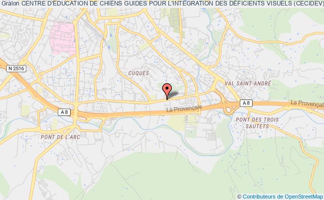 plan association Centre D'Éducation De Chiens Guides Pour L'intÉgration Des DÉficients Visuels (cecidev) Aix-en-Provence