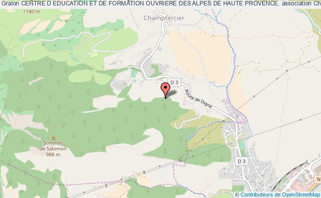 plan association Centre D Education Et De Formation Ouvriere Des Alpes De Haute Provence. Champtercier