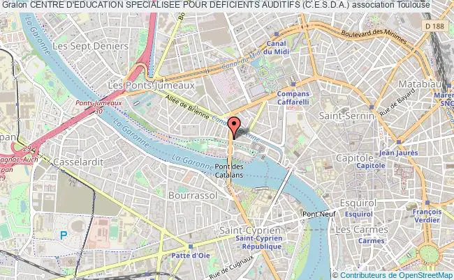 plan association Centre D'education Specialisee Pour Deficients Auditifs (c.e.s.d.a.) Toulouse