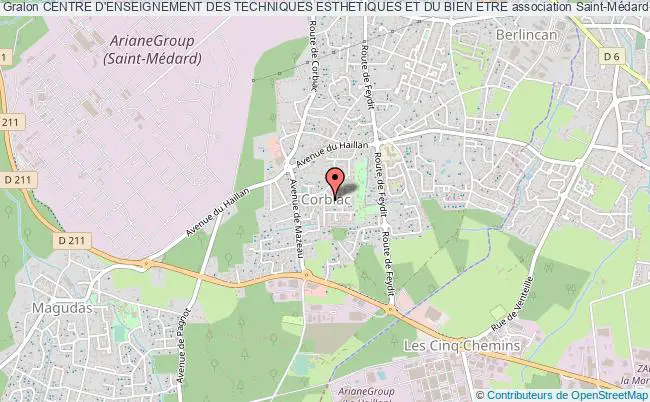 plan association Centre D'enseignement Des Techniques Esthetiques Et Du Bien Etre Saint-Médard-en-Jalles