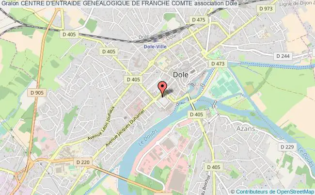 plan association Centre D'entraide Genealogique De Franche Comte Dole
