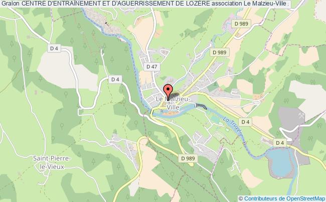 plan association Centre D'entraÎnement Et D'aguerrissement De LozÈre Malzieu-Ville